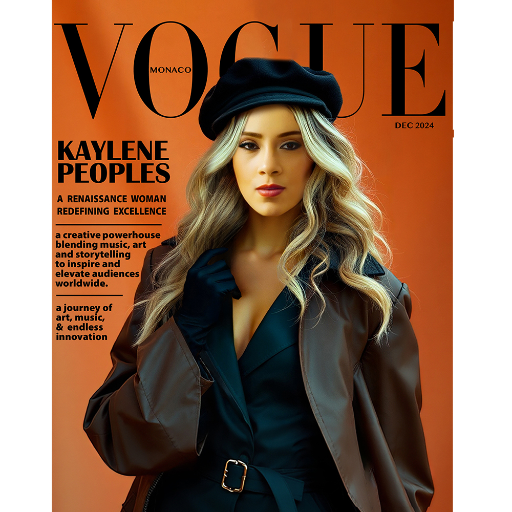 Kaylene Peoples Magazine Cover Story for Vogue Monaco, December 2024