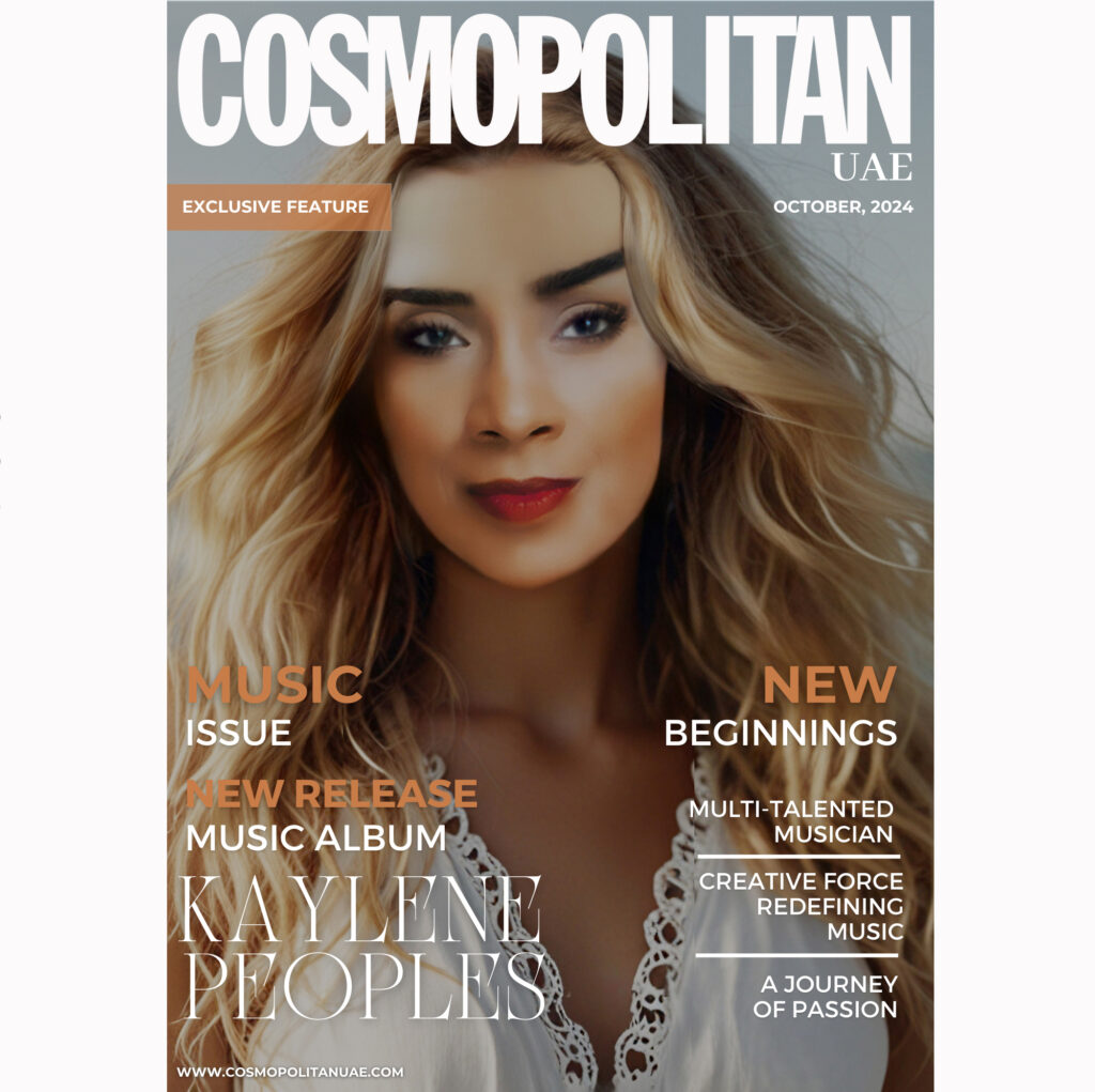 COSMOPOLITAN UNITED ARAB EMIRATE FEATURES KAYLENE PEOPLES ON THEIR COVER